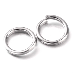 O-ringe. PVD 18k platineret rustfri stål. Grade A. 8x1 mm. 15 stk.