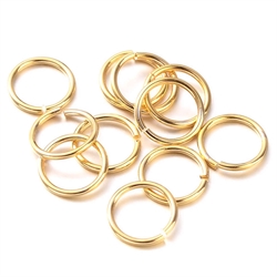O-ringe. PVD/ION forgyldt. 8 mm. 10 stk.