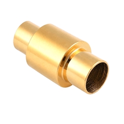 Magnetlås. 18k ION forgyldt rustfri stål. 6 mm hul.