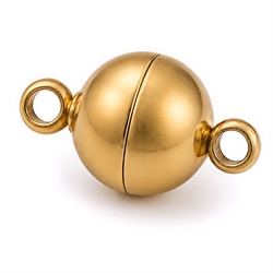 Magnetlås, kuglelås i ION forgyldt rustfri stål. 8 mm