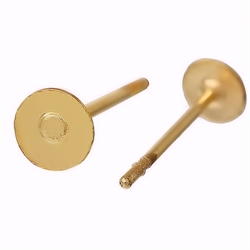 Ørestikkere. Forgyldt messing. 4 mm plade. 10 par/20 stk.