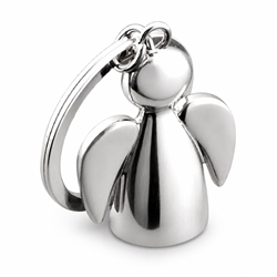 Nøglering med engel. Massiv metal. 72 mm 