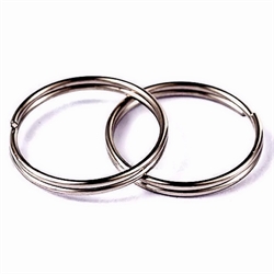 Nøglering - splitring. Platineret. 35 mm. 5 stk.