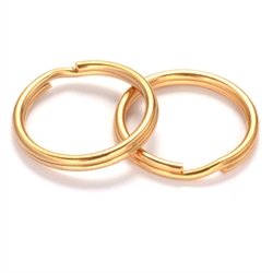 Nøglering. ION/PVD forgyldt stål. 20 mm.