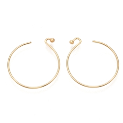 Creol - hoop. 18k forgyldt. 24mm. 1 par