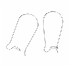 Ørebøjle - ørekrog. Hoop. Forsølvet. 33 mm. 10 stk.