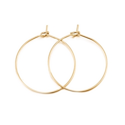 Creol - hoop i 18k forgyldt kirurgisk stål (316L). 20 mm. 1 par.