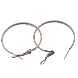 Creol - hoop. Antik bronze. 35 mm. 1 par