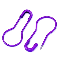 Sikkerhedsnåle - maskemarkører. Lilla metallic. 50 stk.