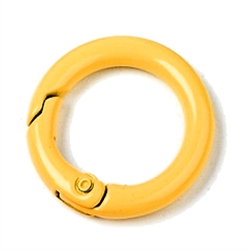 Nøglering "karabin" med fjederlukke. Lakeret. 25 mm. Raps gul