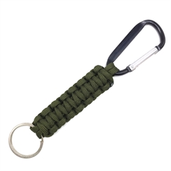 Nøglering - Keyhanger. Paracord. 16 cm. Army green - oliven