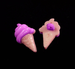 Knap "Softice". Lys lilla. 21 mm.