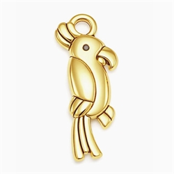 Vedhæng. Papegøje. Forgyldt. 20 mm