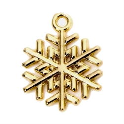 Vedhæng. Snefnug. 18k forgyldt tibetansk sølv. 20 mm.