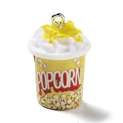 Vedhæng af resin. Popcorn. 27 mm