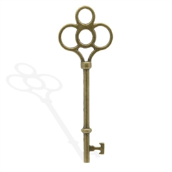 Vedhæng. Stor nøgle i antik bronze. 75 mm