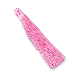 Kvast - vedhæng. Kunstsilke. 120 mm. Pink