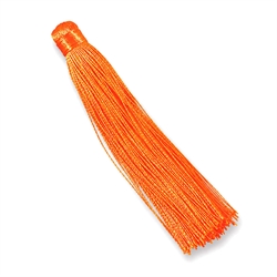 Kvast - vedhæng. Kunstsilke. 120 mm. Orange