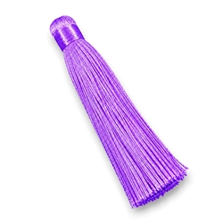 Kvast - vedhæng. Kunstsilke. 120 mm. Violet