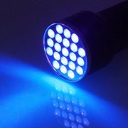 UV LED lygte / Ravlygte med 21 LED. Kraftig, 395 nm