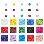 Seed beads sæt. 2 mm. 15 farver.