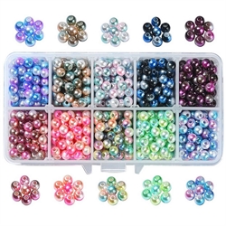 xd0139 Perle sortiment havfrue mix. 6 mm. 900 stk.