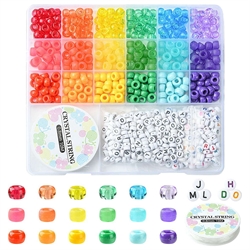 DIY sæt med Pony beads til armbånd m.m. Over 750 dele