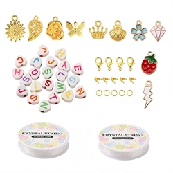 DIY sæt til armbånd, halskæder m.m. 380 dele